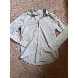 Everlane Mens Long Sleeve Button Down Shirt Light Blue Grey Size M Classic Fit
